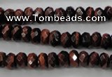CTE65 15.5 inches 5*8mm faceted rondelle red tiger eye gemstone beads