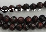 CTE702 15.5 inches 8mm faceted round red tiger eye beads