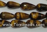 CTE761 15.5 inches 10*20mm faceted teardrop yellow tiger eye beads