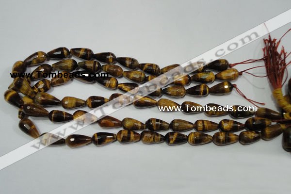 CTE761 15.5 inches 10*20mm faceted teardrop yellow tiger eye beads