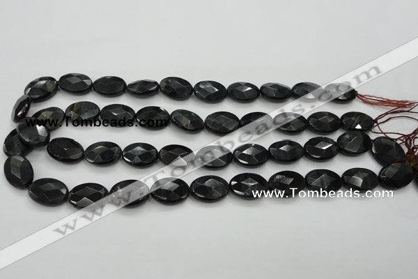 CTE77 15.5 inches 13*18mm faceted oval blue tiger eye gemstone beads