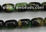 CTE80 15.5 inches 11*15mm drum green tiger eye gemstone beads