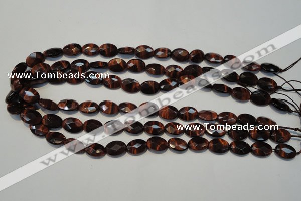 CTE871 15.5 inches 8*10mm faceted oval red tiger eye beads