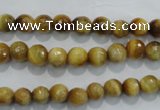 CTE901 15.5 inches 6mm faceted round golden tiger eye beads
