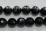 CTE923 15.5 inches 10mm faceted round silver tiger eye beads