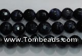 CTE932 15.5 inches 8mm faceted round dyed blue tiger eye beads