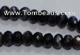 CTE940 15.5 inches 5*8mm faceted rondelle dyed blue tiger eye beads