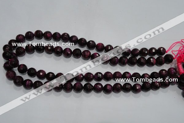 CTE972 15.5 inches 8mm faceted round dyed red tiger eye beads