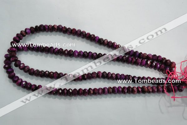 CTE980 15.5 inches 5*8mm faceted rondelle dyed red tiger eye beads