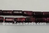 CTE987 15.5 inches 6*10mm tube dyed red tiger eye beads wholesale