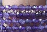 CTG1022 15.5 inches 2mm faceted round tiny amethyst beads