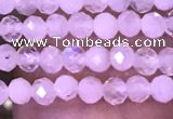 CTG1028 15.5 inches 2mm faceted round tiny white moonstone beads