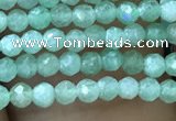 CTG1037 15.5 inches 2mm faceted round tiny green aventurine beads