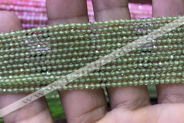 CTG1046 15.5 inches 2mm faceted round tiny peridot gemstone beads