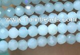 CTG1049 15.5 inches 2mm faceted round tiny amazonite beads