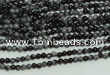 CTG106 15.5 inches 2mm round tiny snowflake obsidian beads wholesale