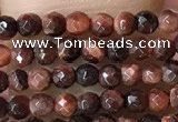 CTG1063 15.5 inches 2mm faceted round tiny red tiger eye beads