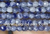 CTG1069 15.5 inches 2mm faceted round tiny blue spot stone beads