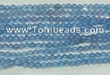 CTG107 15.5 inches 2mm round tiny blue agate beads wholesale