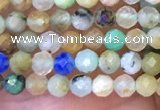 CTG1081 15.5 inches 2mm faceted round tiny chrysocolla beads