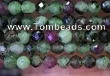 CTG1082 15.5 inches 2mm faceted round tiny ruby zoisite beads