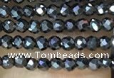 CTG1085 15.5 inches 2mm faceted round tiny hematite beads