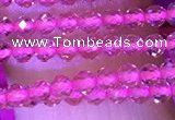 CTG1094 15.5 inches 2mm faceted round tiny quartz glass beads