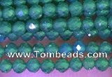 CTG1097 15.5 inches 2mm faceted round tiny quartz glass beads