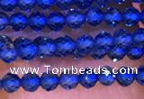 CTG1099 15.5 inches 2mm faceted round tiny quartz glass beads
