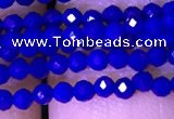 CTG1100 15.5 inches 2mm faceted round tiny quartz glass beads