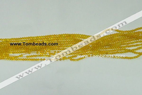 CTG111 15.5 inches 2mm round tiny yellow agate beads wholesale