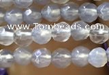 CTG1111 15.5 inches 3mm faceted round tiny grey agate beads