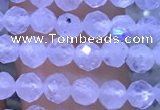 CTG1131 15.5 inches 3mm faceted round tiny white moonstone beads