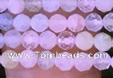 CTG1134 15.5 inches 3mm faceted round tiny morganite beads