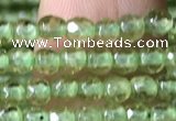 CTG1145 15.5 inches 3mm faceted round tiny peridot gemstone beads