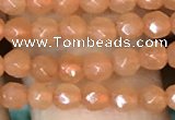 CTG1151 15.5 inches 3mm faceted round tiny red aventurine beads