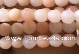 CTG1152 15.5 inches 3mm faceted round tiny pink aventurine beads