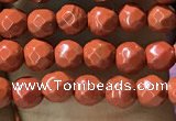 CTG1159 15.5 inches 3mm faceted round tiny red jasper beads