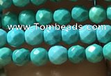 CTG1176 15.5 inches 3mm faceted round tiny turquoise beads