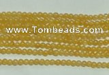 CTG118 15.5 inches 2mm round tiny yellow jade beads wholesale