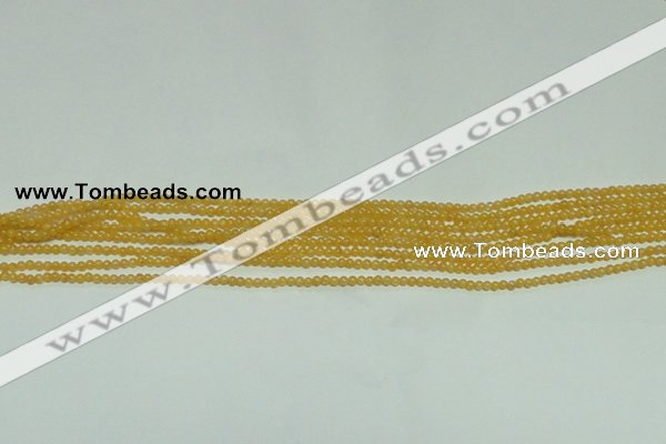 CTG118 15.5 inches 2mm round tiny yellow jade beads wholesale