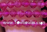 CTG1197 15.5 inches 3mm faceted round tiny quartz glass beads