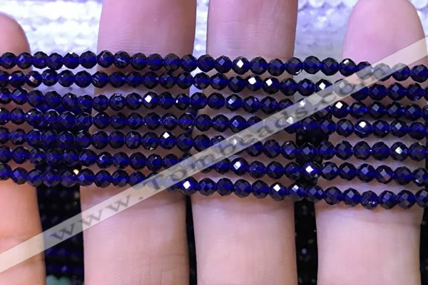 CTG1199 15.5 inches 3mm faceted round tiny quartz glass beads