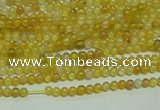 CTG121 15.5 inches 2mm round tiny yellow agate beads wholesale