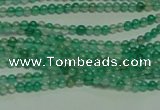 CTG122 15.5 inches 2mm round tiny green agate beads wholesale