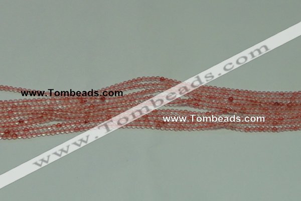 CTG124 15.5 inches 2mm round tiny cherry quartz beads wholesale