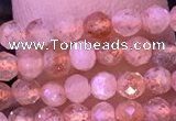 CTG1318 15.5 inches 3mm faceted round golden sunstone beads