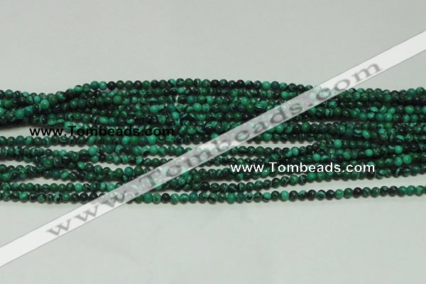 CTG132 15.5 inches 3mm round tiny synthetic malachite beads wholesale