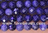 CTG1334 15.5 inches 3mm faceted round sapphire beads wholesale