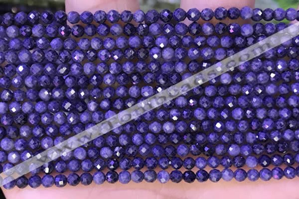 CTG1334 15.5 inches 3mm faceted round sapphire beads wholesale